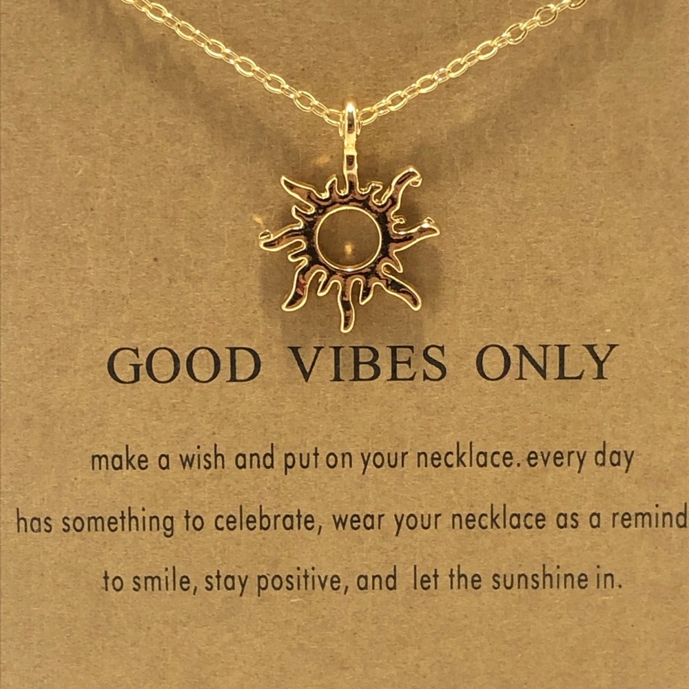 🔥Sun ☀️ Good Vibes Gold Toned Choker Necklace